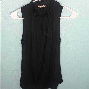 Black High Neck Sleeveless Top